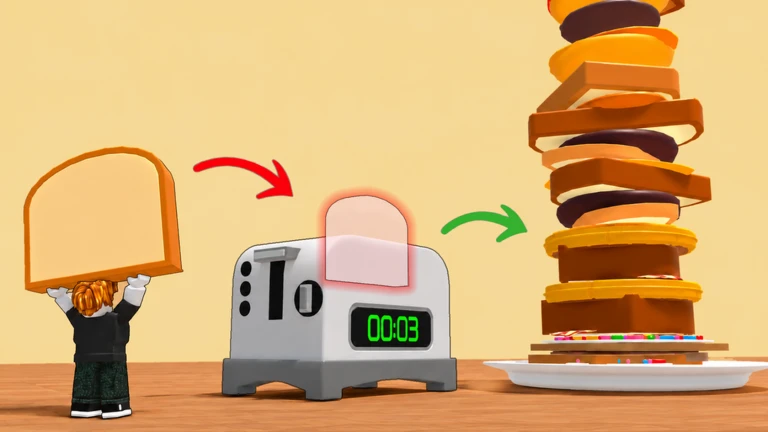Bread moving from preparation into a growing sandwich stack